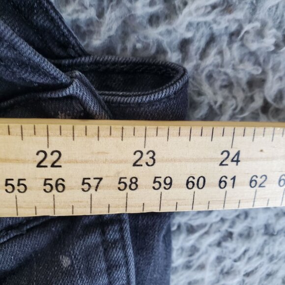 Time And Tru Overalls Womens XL Black Skeleton Print Denim Shorts Shortalls - Picture 6 of 10